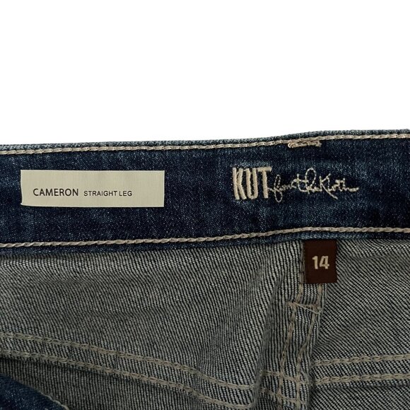 SIZE 14 NWT Kut From The Kloth Cameron Straight Leg Cuffed Jeans - Picture 3 of 12